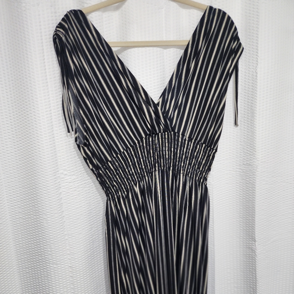 Black and cream striped dress